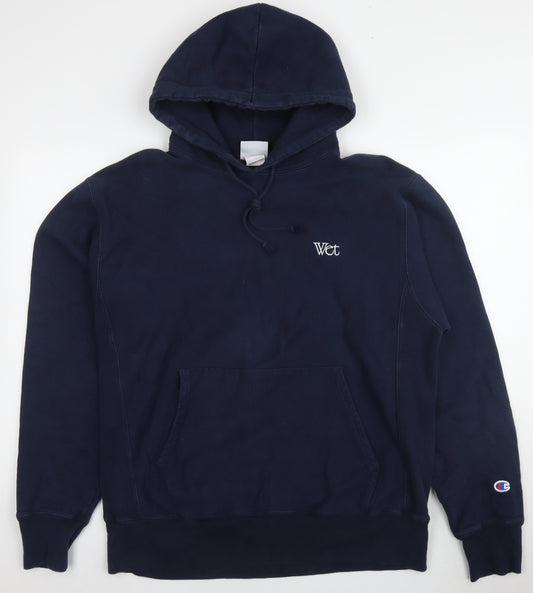 Champion Men's Blue Pullover Hoodie Size L