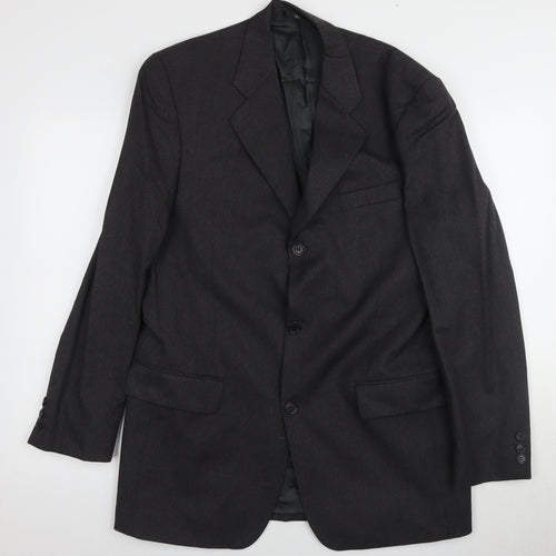 Ciro Citterio Men's Black 40L Two-Button Blazer