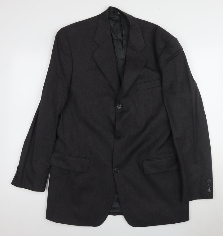 Ciro Citterio Men's Black 40L Two-Button Blazer