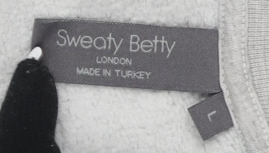 Sweaty Betty Women's Grey Pullover Sweatshirt - L