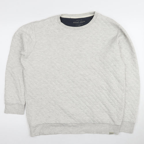Relay Jeans Men’s Grey Pullover Sweatshirt Size L