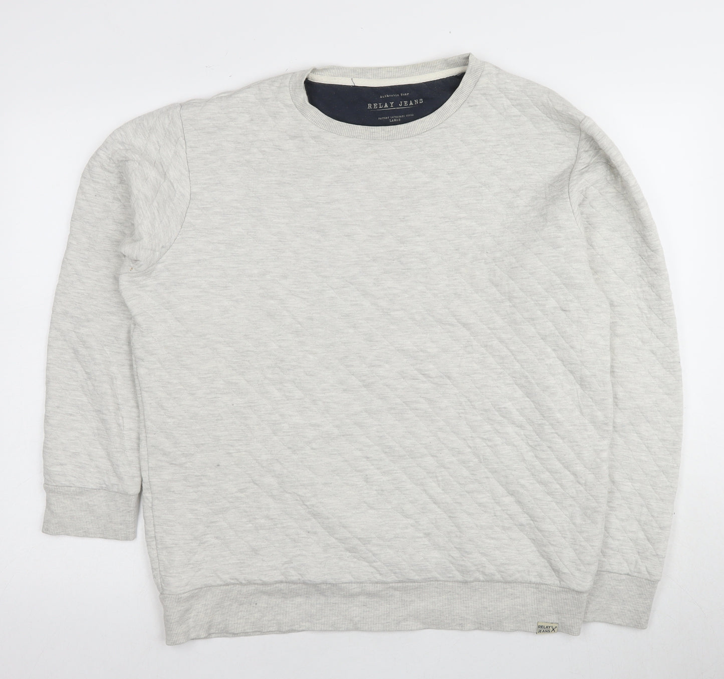 Relay Jeans Men’s Grey Pullover Sweatshirt Size L