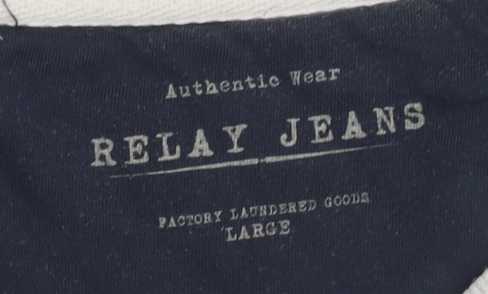 Relay Jeans Men’s Grey Pullover Sweatshirt Size L