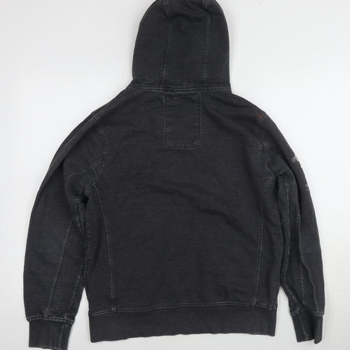 Crosshatch Men's Black Logo Hoodie L Pullover Sweatshirt