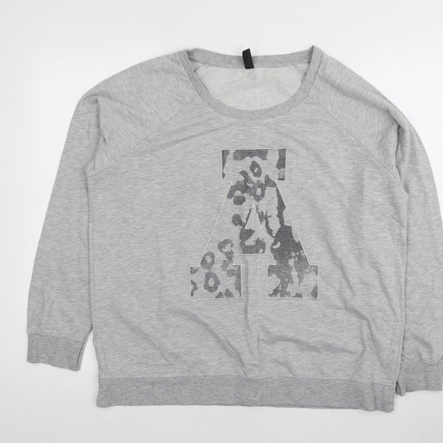 Vero Moda Grey Logo Women's Pullover Sweatshirt L