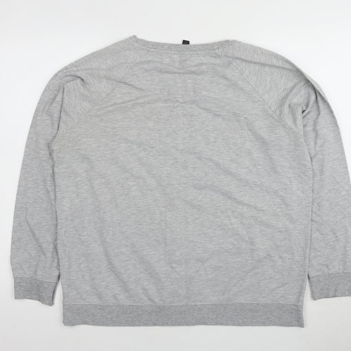 Vero Moda Grey Logo Women's Pullover Sweatshirt L