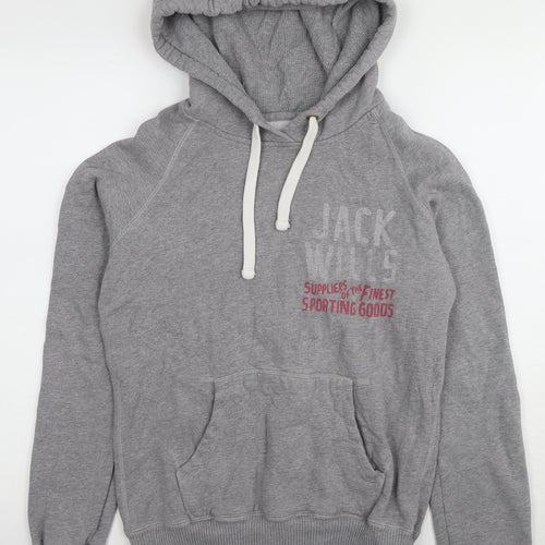 Jack Wills Women's Grey Pullover Hoodie, Size 10