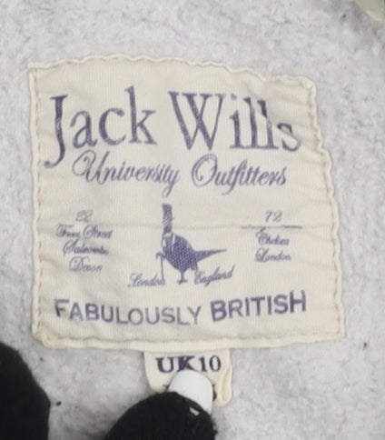 Jack Wills Women's Grey Pullover Hoodie, Size 10