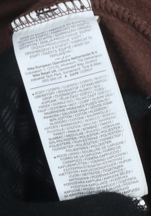 Nike Unisex Brown Hoodie Medium Fleece Pullover