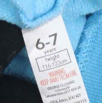 George Boys Blue Sonic Pullover Hoodie 6-7 Years