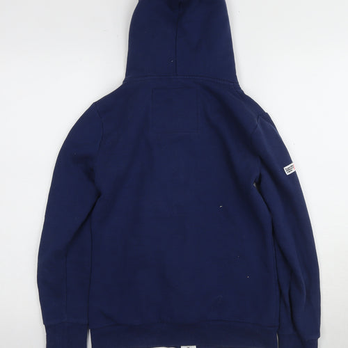 Superdry Unisex Blue Full Zip Hoodie Size 12