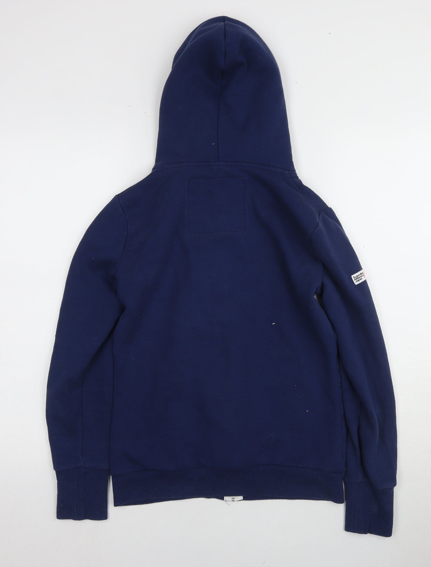 Superdry Unisex Blue Full Zip Hoodie Size 12
