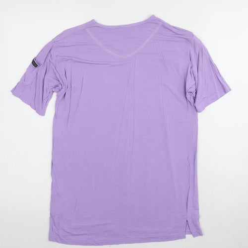 Kurt Muller Unisex Purple T-Shirt, Size S, V-Neck Jersey