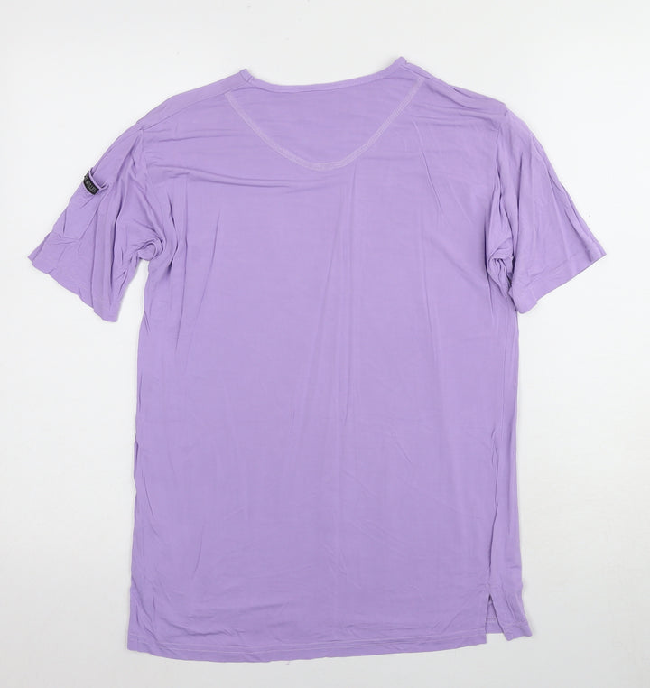 Kurt Muller Unisex Purple T-Shirt, Size S, V-Neck Jersey