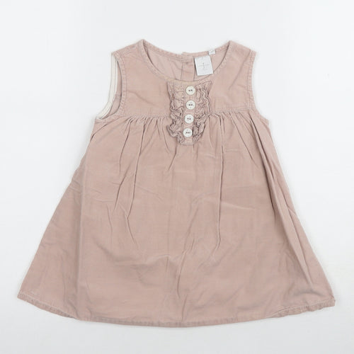 Debenhams Girls Pink A-Line Cotton Dress 18-24 Months