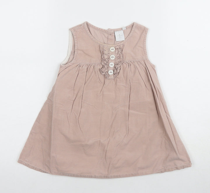 Debenhams Girls Pink A-Line Cotton Dress 18-24 Months