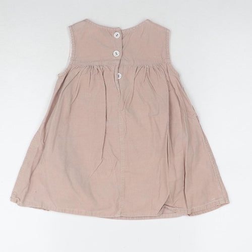 Debenhams Girls Pink A-Line Cotton Dress 18-24 Months