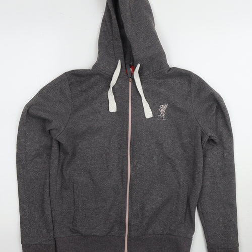 Liverpool Unisex Kids Grey Full Zip Hoodie, Size 10