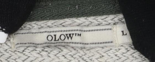 OLOW Men's Green Pullover Sweatshirt with Pocket - Size L