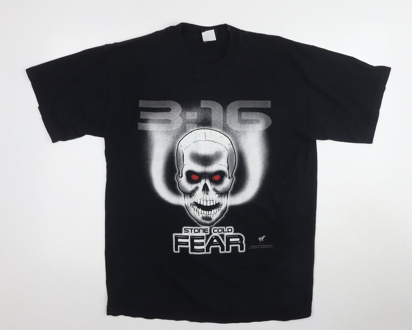 WWF Stone Cold Men's Black Graphic Tee Large