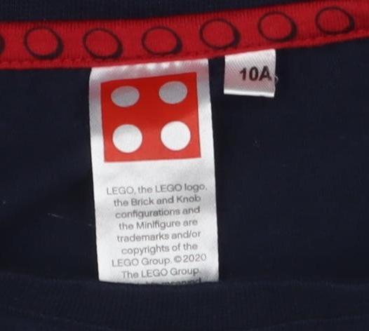 LEGO Boys Blue Graphic Print Long Sleeve T-Shirt 10 Years