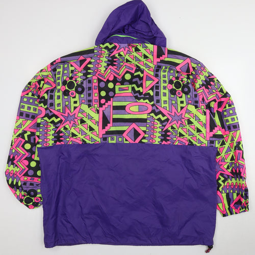 Lifestyle by J Jeantex Unisex Multicoloured 80s Windbreaker Jacket 2XL