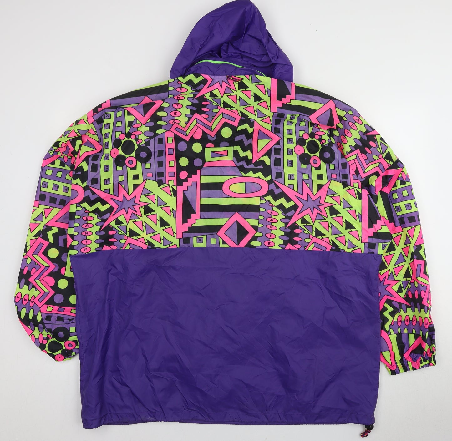 Lifestyle by J Jeantex Unisex Multicoloured 80s Windbreaker Jacket 2XL