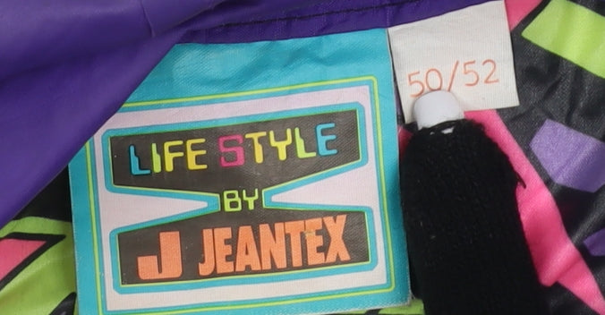Lifestyle by J Jeantex Unisex Multicoloured 80s Windbreaker Jacket 2XL