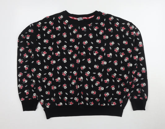 Front view of Disney Women's Black Pullover Sweatshirt - L