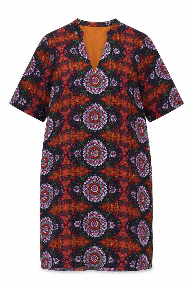 Front view of Vero Moda Women's Multicoloured Geometric Dress M