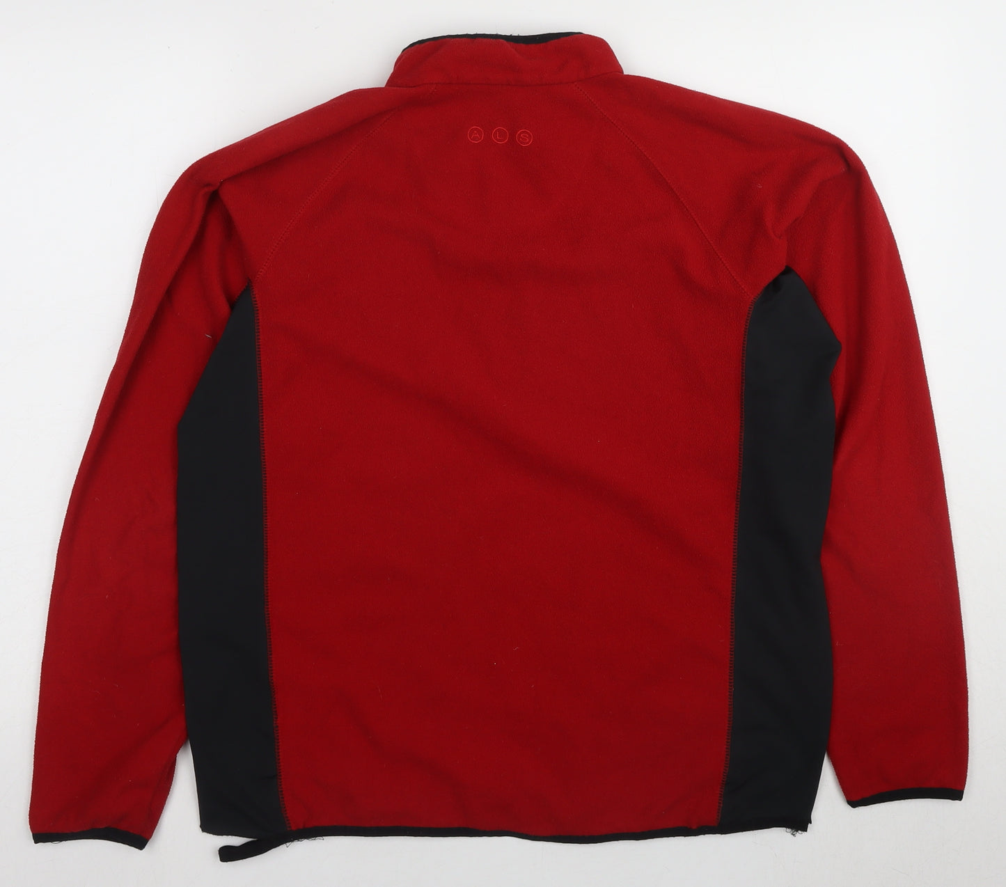 Polartec Men's Red Fleece Half Zip Sweatshirt L