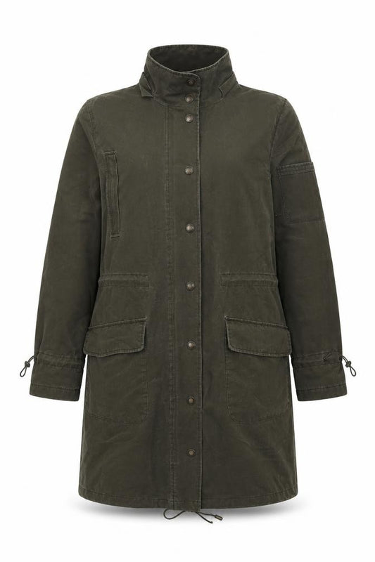 Front view of Four Seasons Green Military Jacket unisex medium