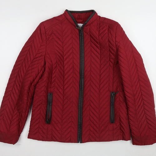 Charter Club Women's Red Quilted Jacket M Casual