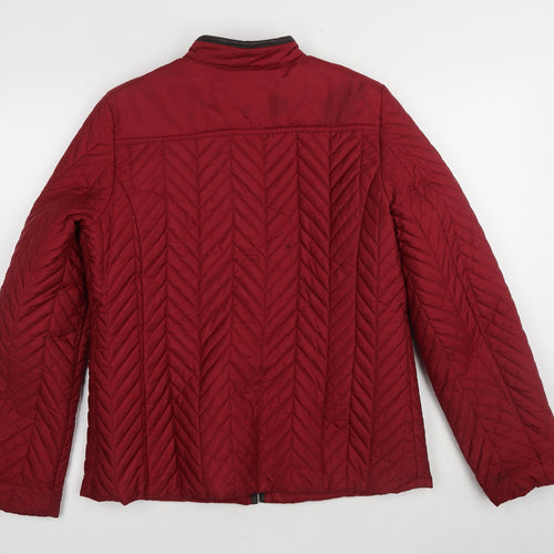 Charter Club Women's Red Quilted Jacket M Casual