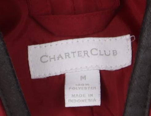 Charter Club Women's Red Quilted Jacket M Casual