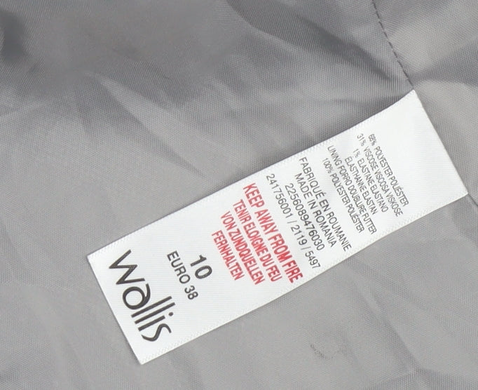 Wallis Women's Black Geometric Blazer, Size 10, Business Casual