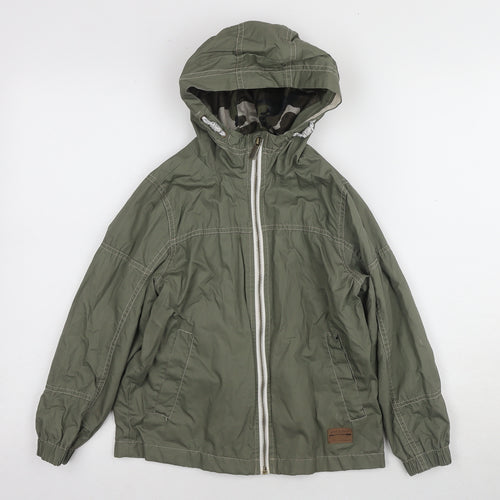 Next Boys Green Cotton Parka Jacket, 7 Years, Hooded