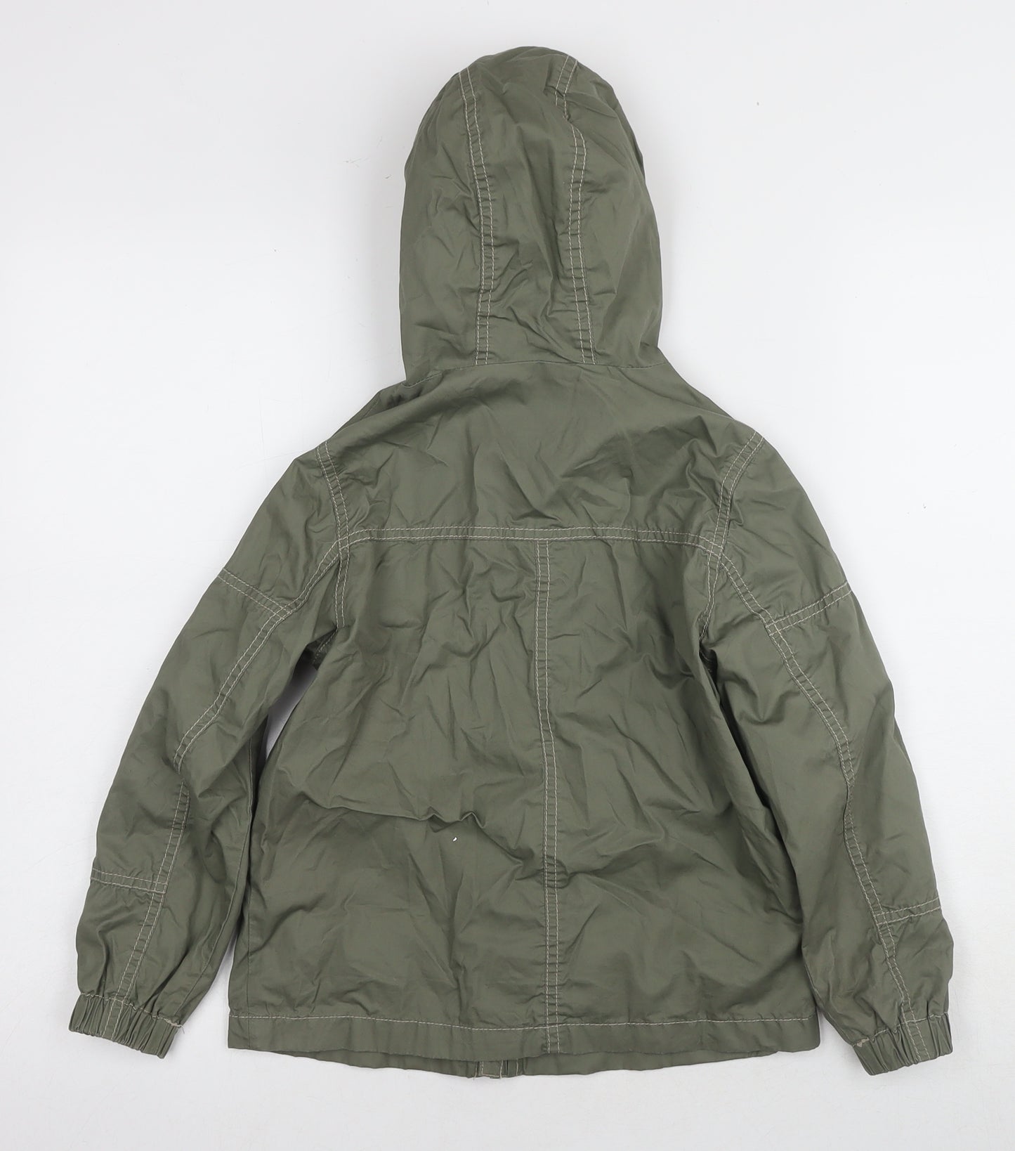 Next Boys Green Cotton Parka Jacket, 7 Years, Hooded