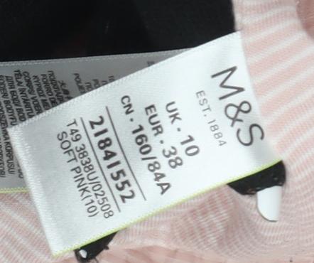 Marks and Spencer Women's Pink Hooded Rain Jacket Size 10