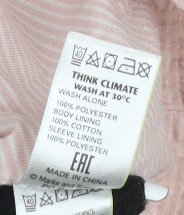 Marks and Spencer Women's Pink Hooded Rain Jacket Size 10