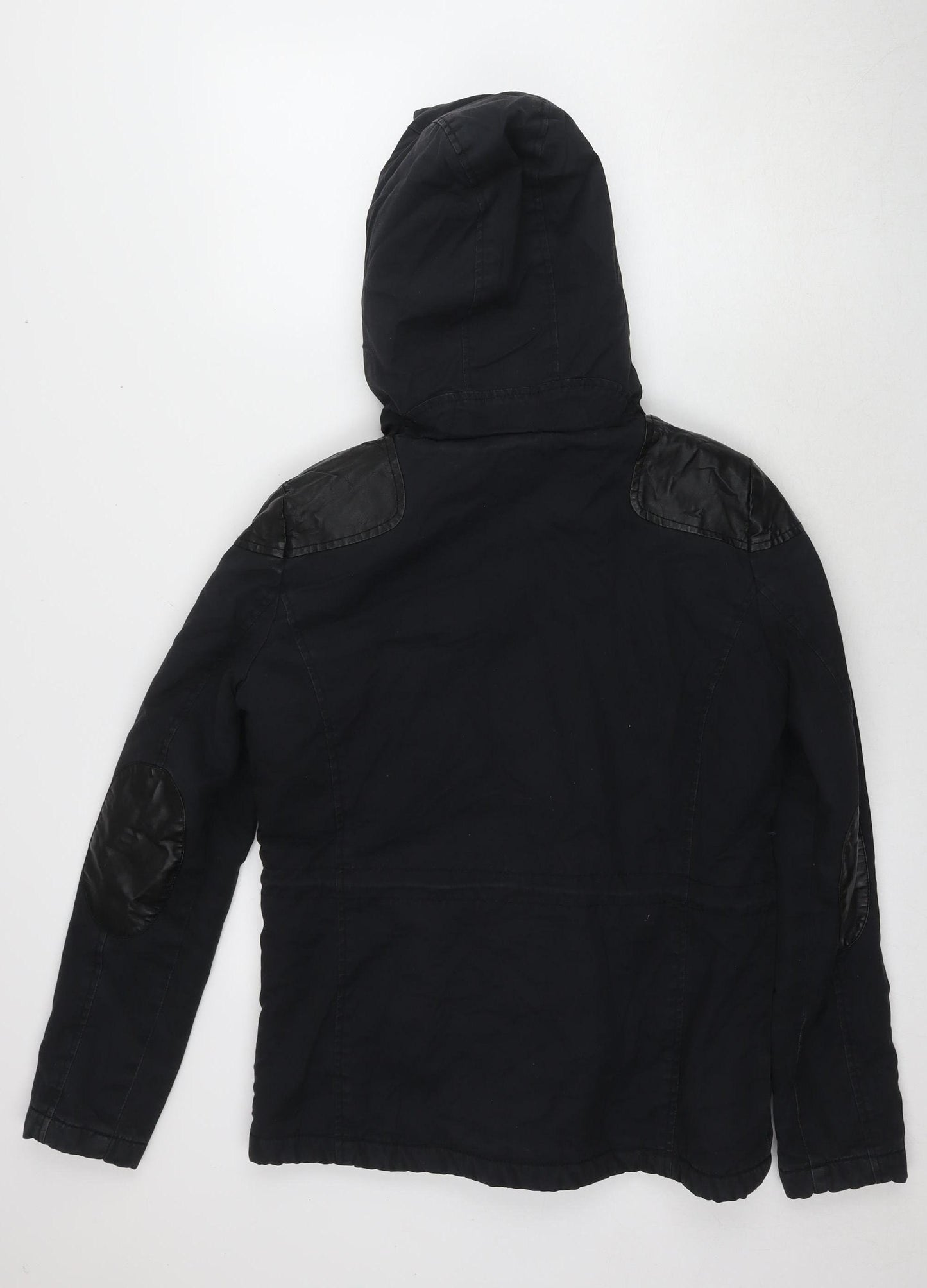 Topshop Women's Black Parka Jacket Size 10