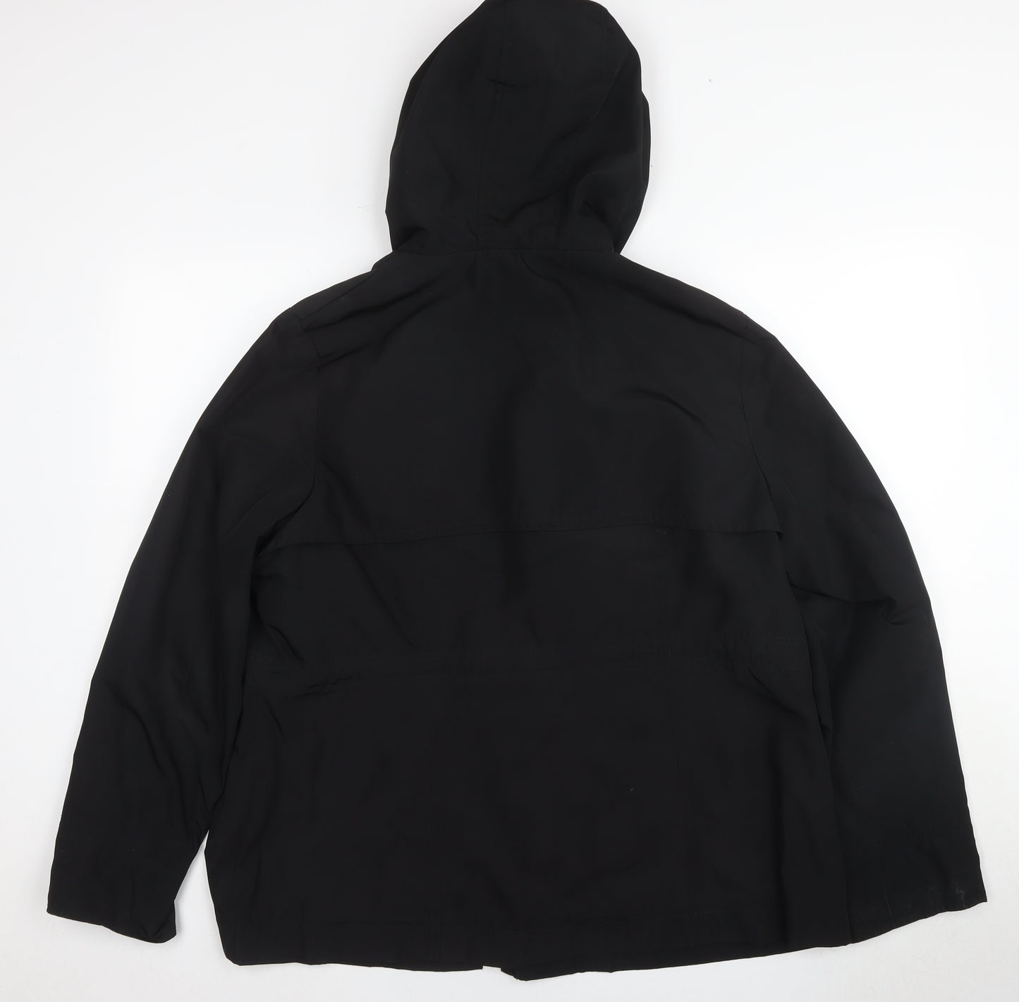 BHS Women's Black Parka Jacket, Size 20, Hooded