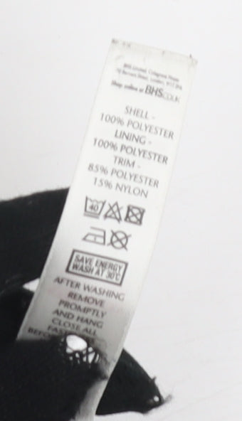 BHS Women's Black Parka Jacket, Size 20, Hooded