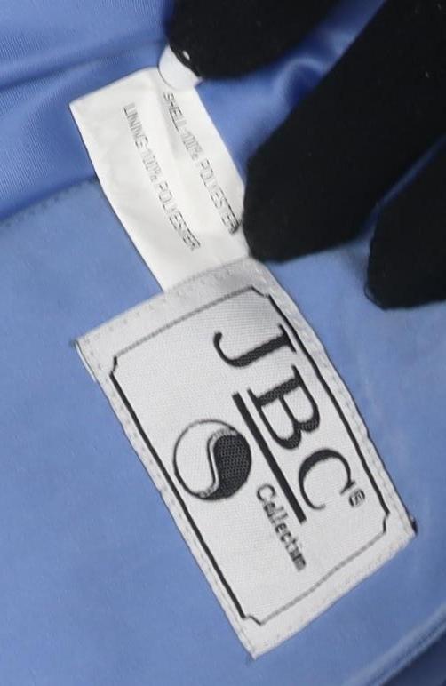 JBC Women's Blue Rain Coat, Size 22, Button Hooded