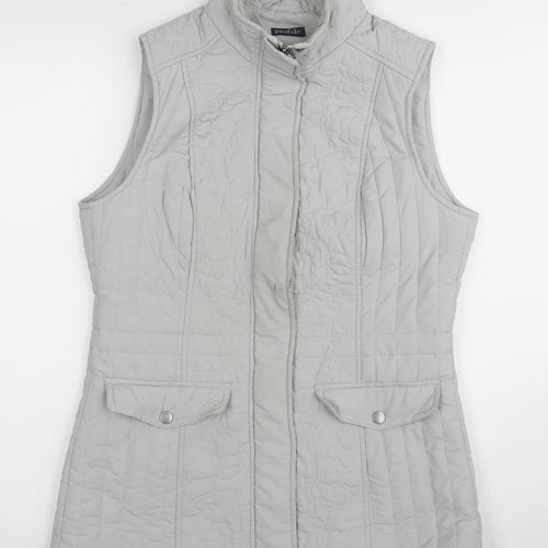 BHS Women's Grey Quilted Waistcoat Size 10