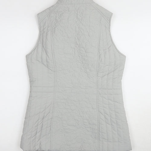 BHS Women's Grey Quilted Waistcoat Size 10