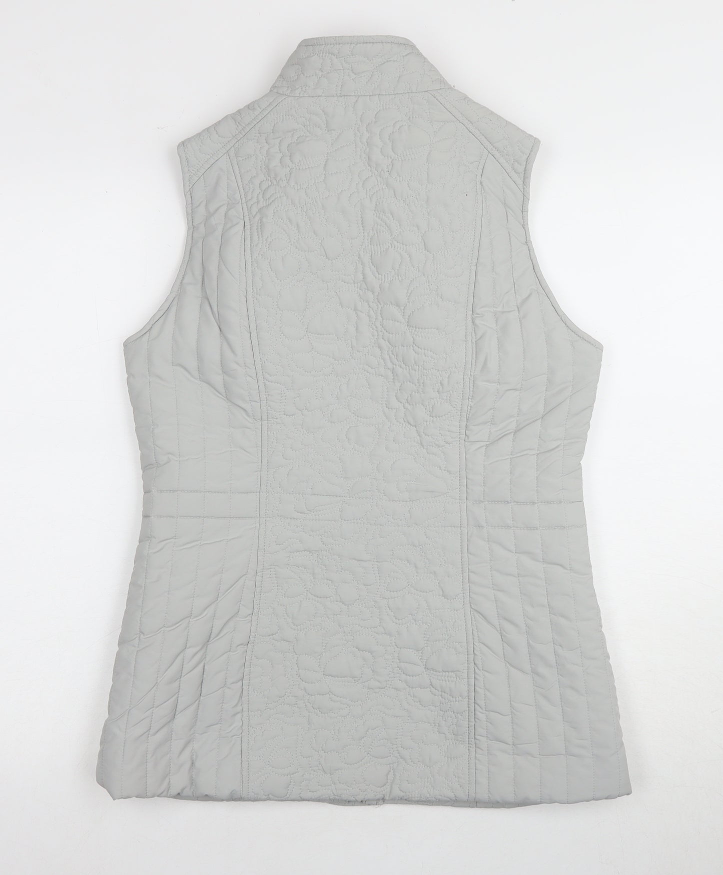 BHS Women's Grey Quilted Waistcoat Size 10