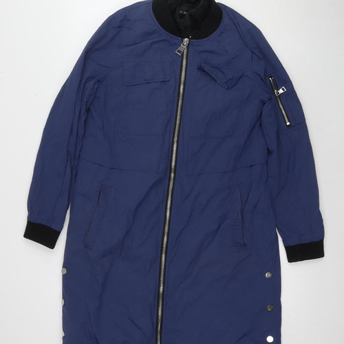 Next Women Blue Bomber Jacket, Size 12, Nylon Casual