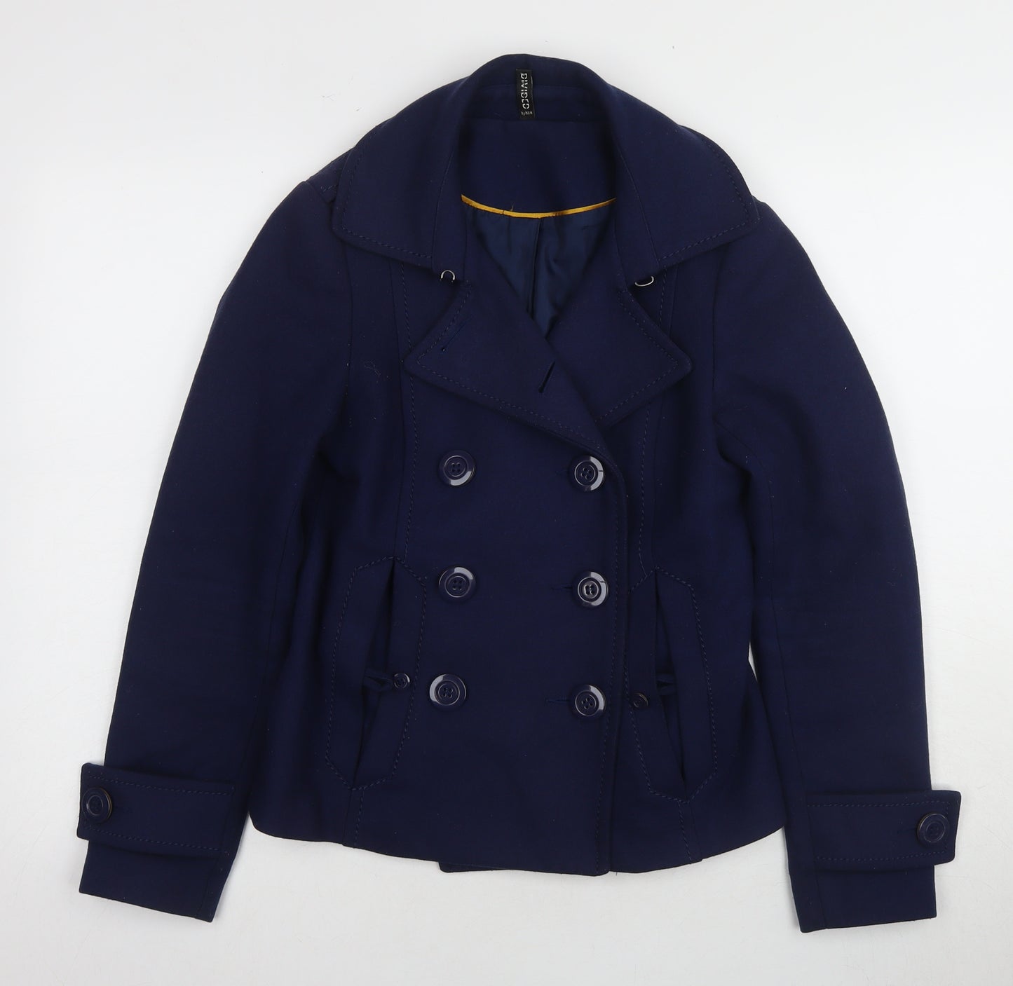 H&M Women's Blue Wool Pea Coat Size 10