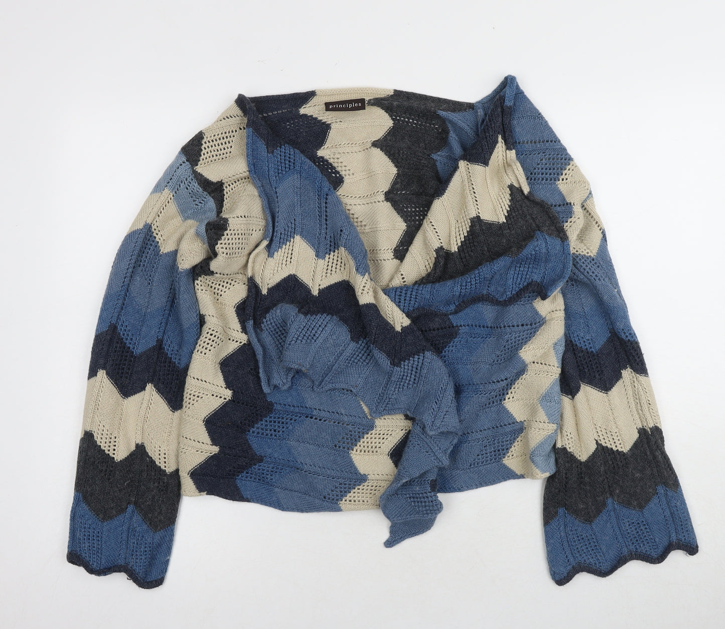 Principles Women's Multicoloured Wrap Jumper - Size 16 V-Neck